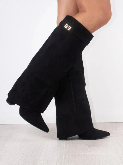 Women's Over-the-Knee Boots Zipper Black
