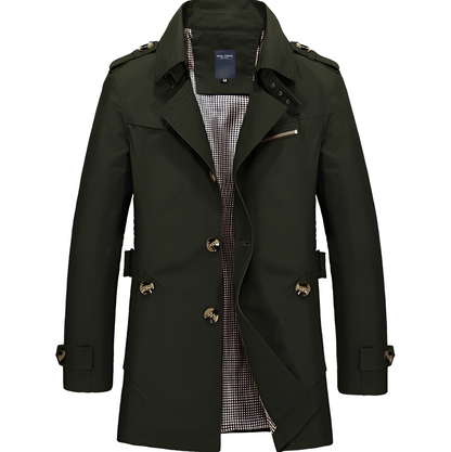 Stylish Men's Trench Coat Windbreaker