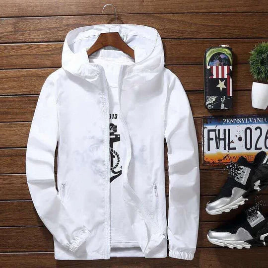 Stylish men's jacket with hood