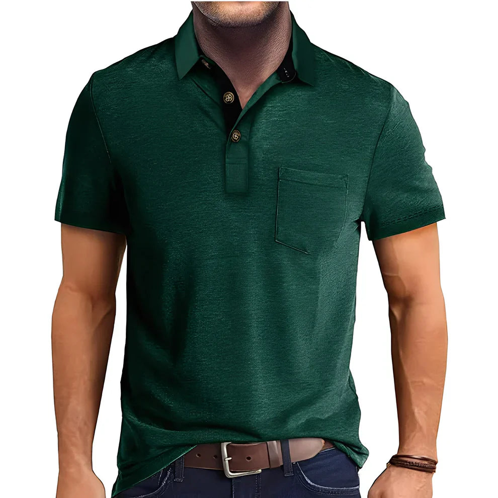 Men's Retro Short Sleeve Casual Polo Shirt