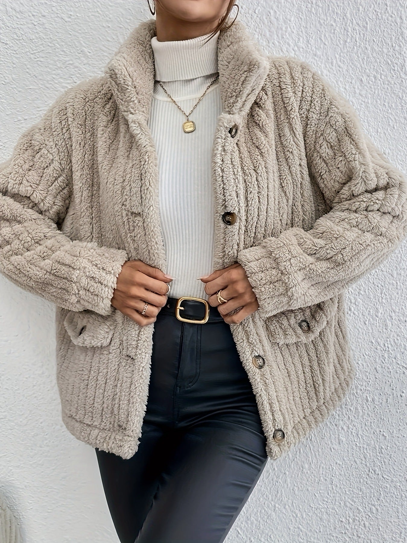 Soft Teddy Jacket Women's Scarf