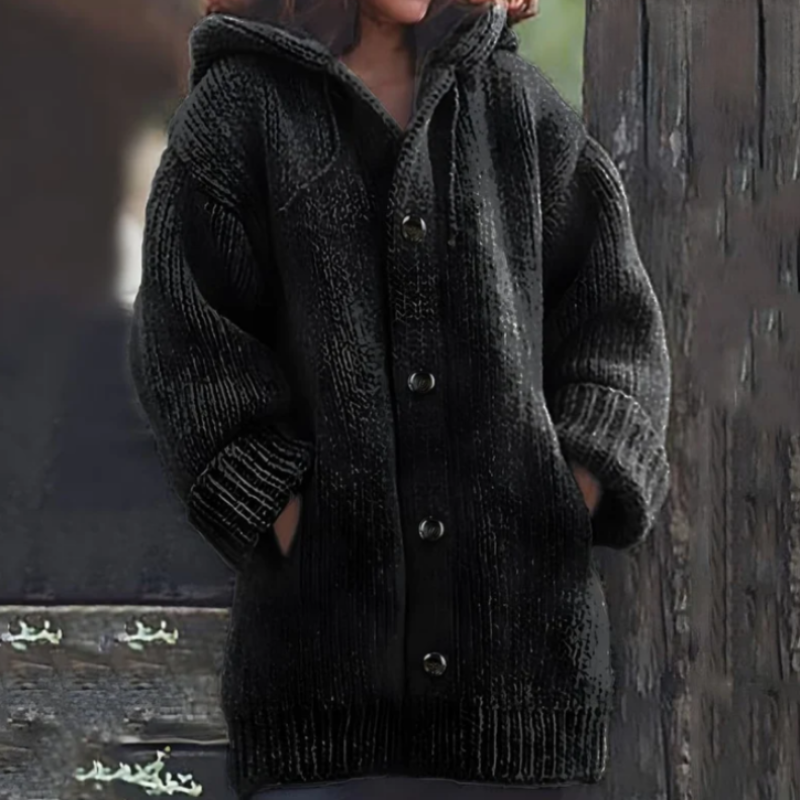 Oversized Warm Hooded Cardigan