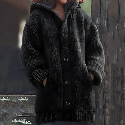 Oversized Warm Hooded Cardigan