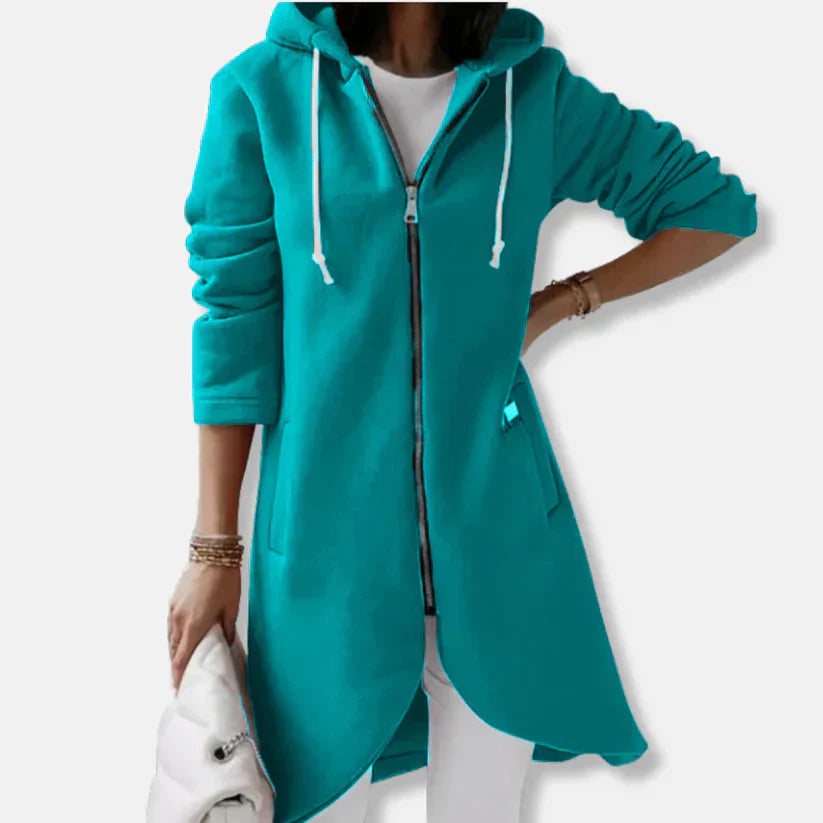 Loose Sweat Jacket With Hood And Zipper