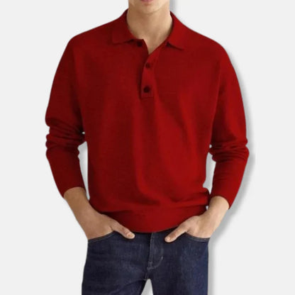 Men's Polo Neck Cotton Jumper