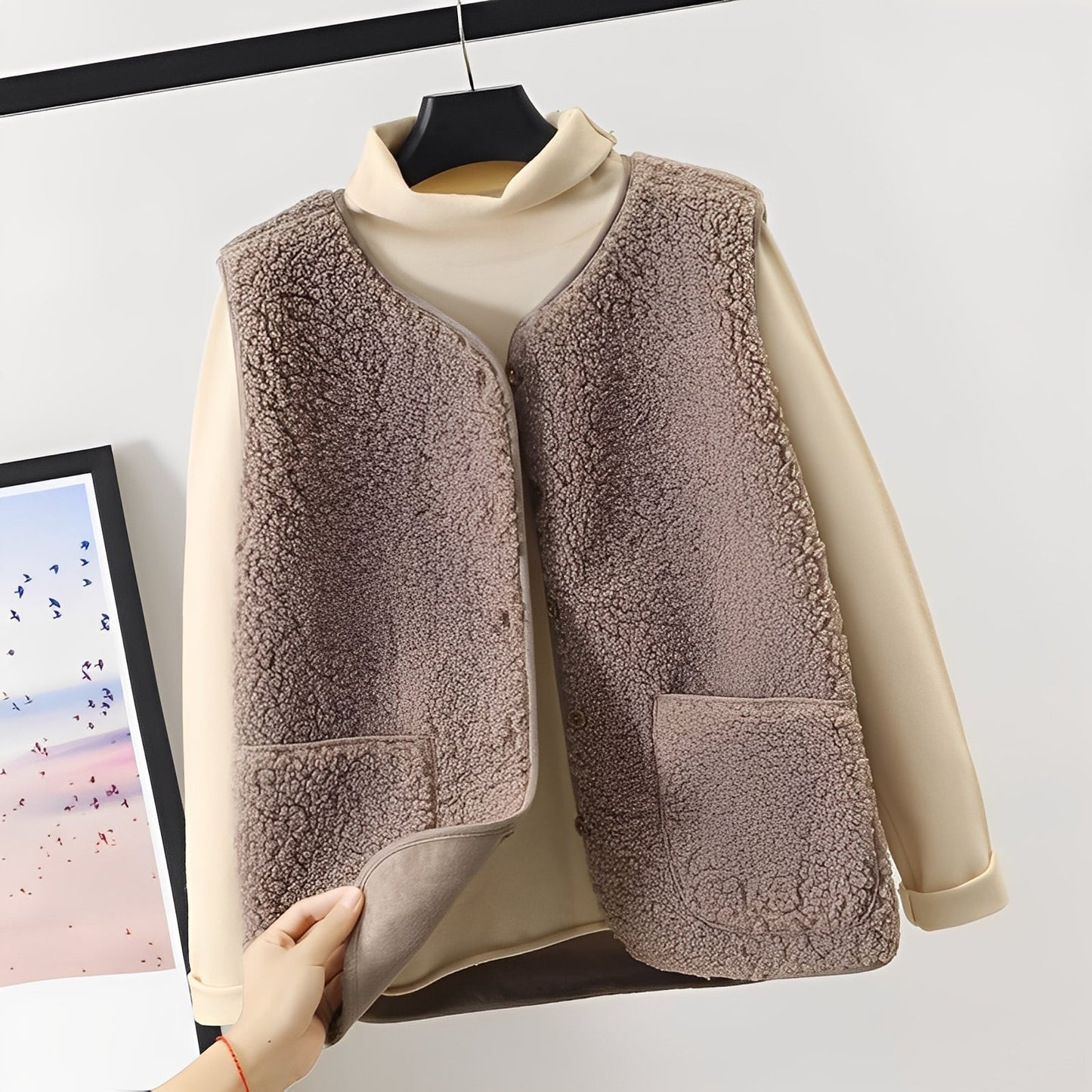 Soft Women's Plush Modern Vest