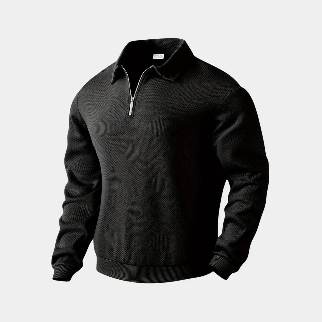 Men's Pullover Half-Zip Stand-Up Collar Modern