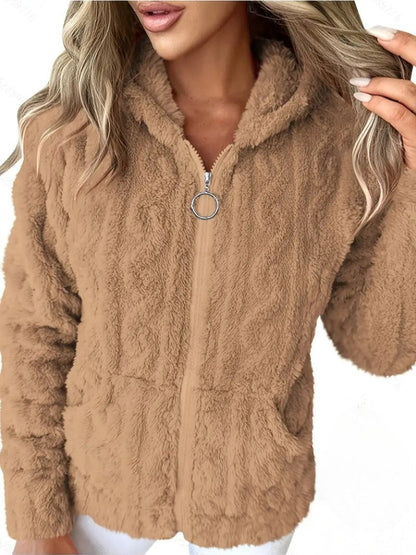 Hoodie Soft Comfortable With Zipper