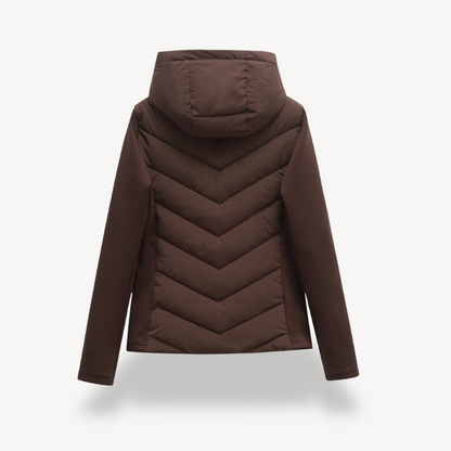 Damen Steppjacke Chevron Muster - IdealeKleiden