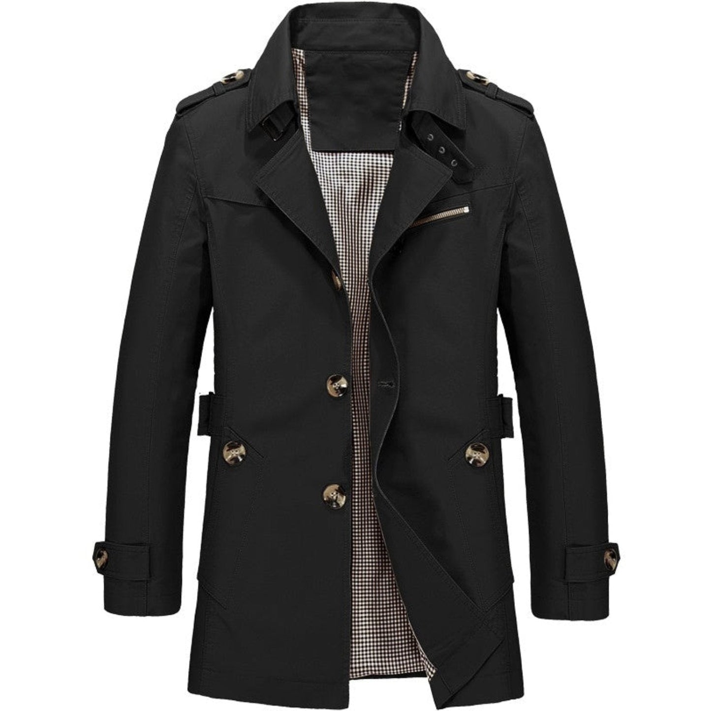 Stylish Men's Classic Trench Coat