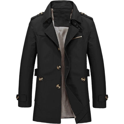 Stylish Men's Classic Trench Coat