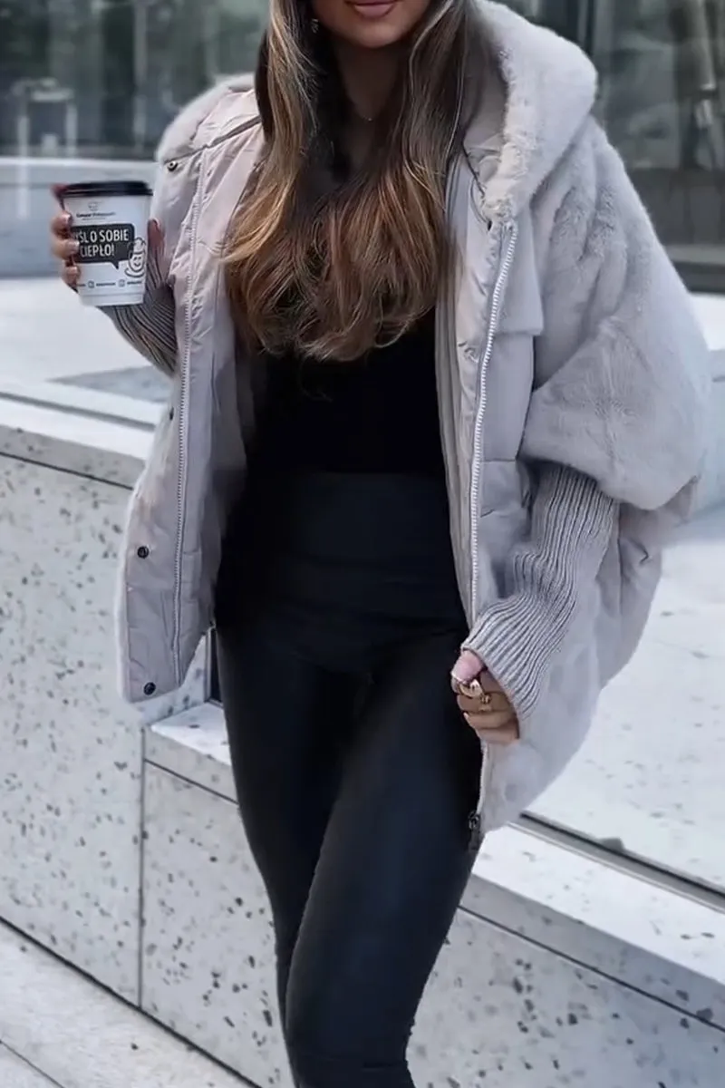 Stylish Bomber Jacket With Hood