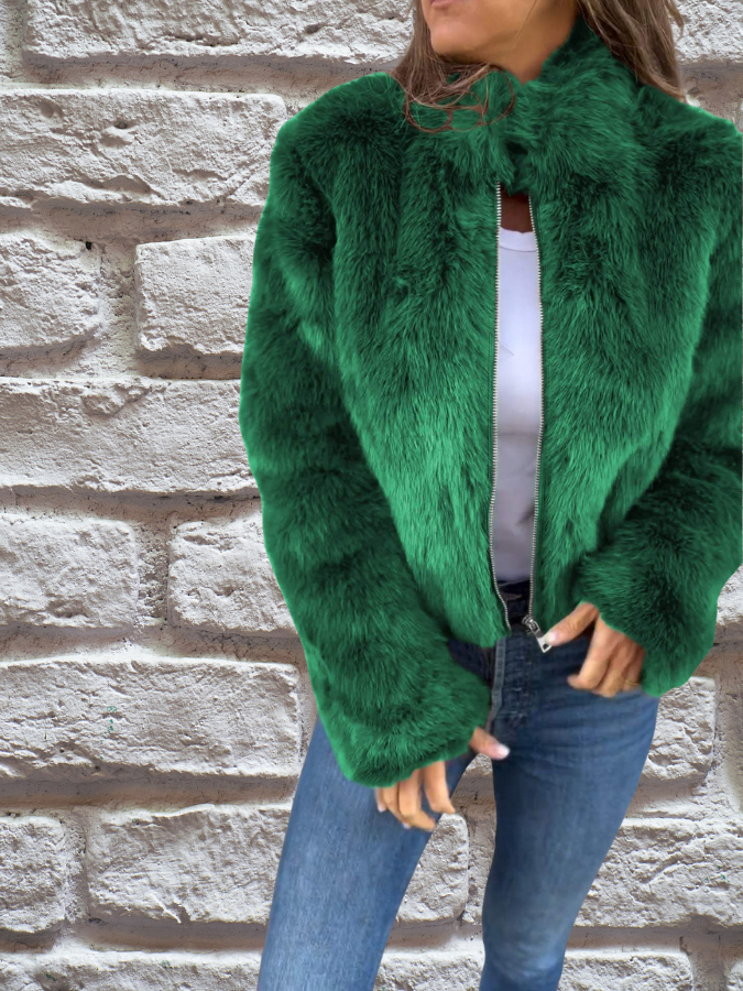 Women's Velvet Jacket Soft Plush Overlay