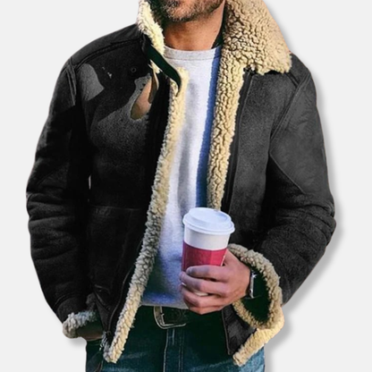 Leather Aviator Jacket Sheepskin Lining