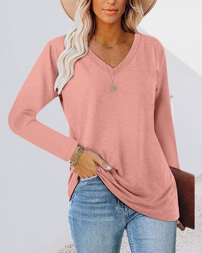 Women's shoes and accessories are not relevant, the title is also wrong, therefore 
Women's T-Shirt Long Sleeve V-Neck
