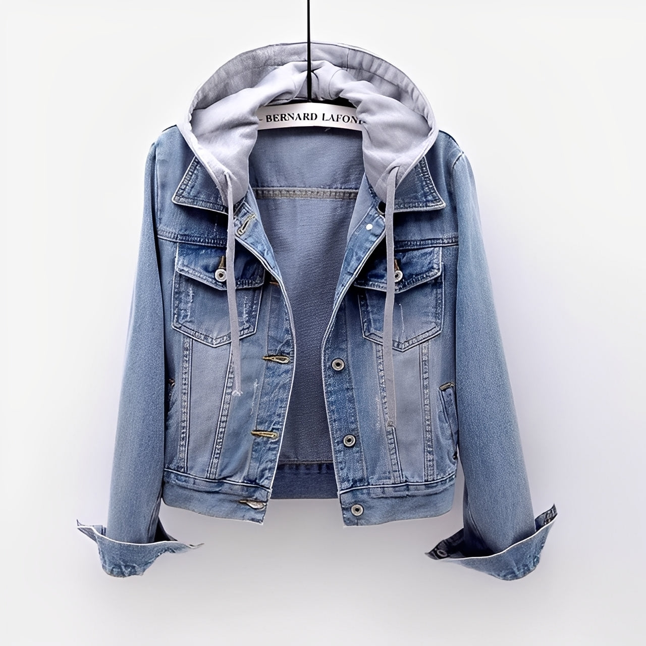 Stylish women's jacket with detachable hood