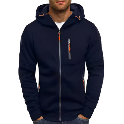 Practical men's jacket with hood Sporty