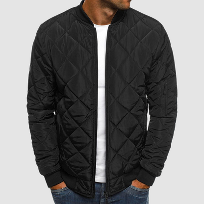 Men's Modern Bomber Jacket Zipper Pockets