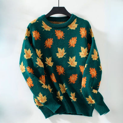 Autumn Knitted Jumper Cozy Gold