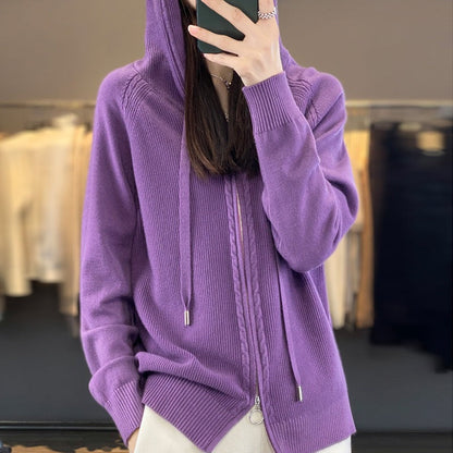 Practical Zip-Up Hoodie for Women