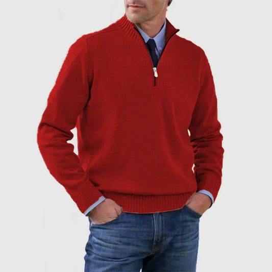Herren Pullover Halbzipper Bequem Modern - IdealeKleiden