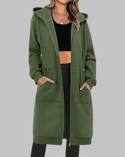 Oversized Casual Zip-Up Jacket for Women