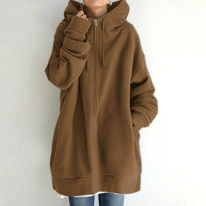 Women's Parka Hood Zipper Autumn-Winter