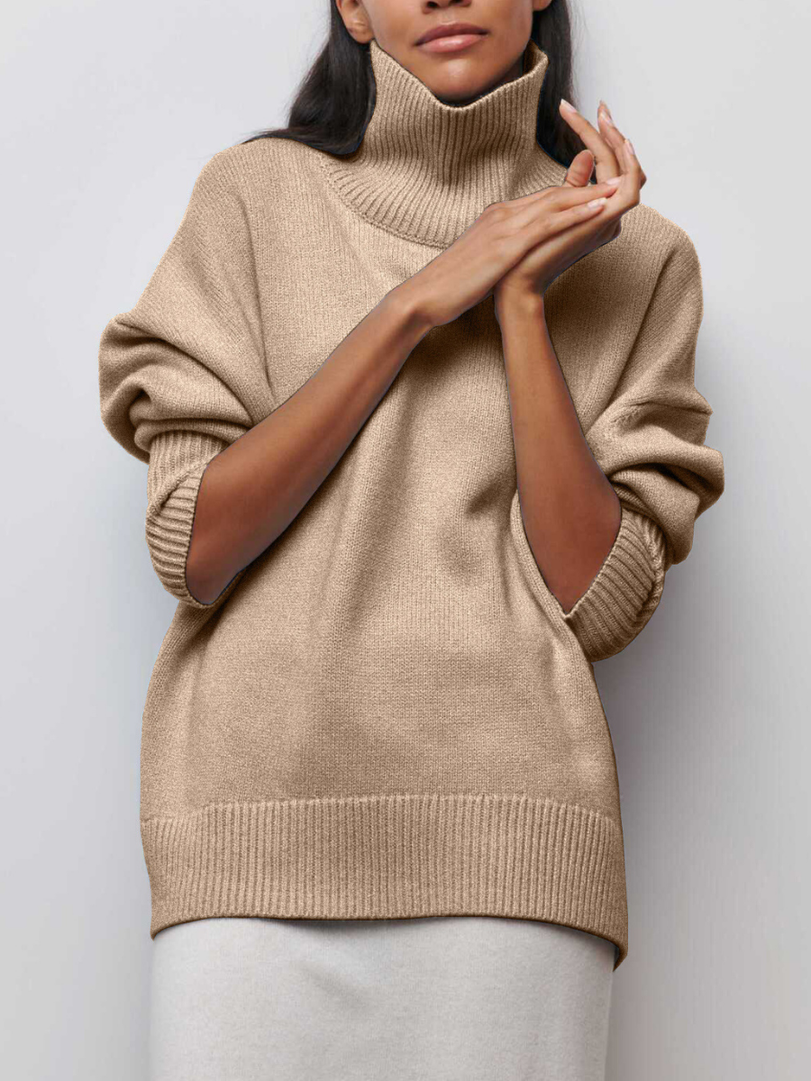 Stylish High-Neck Women's Sweater