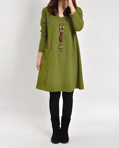 Comfortable Casual Dress With Practical Pockets