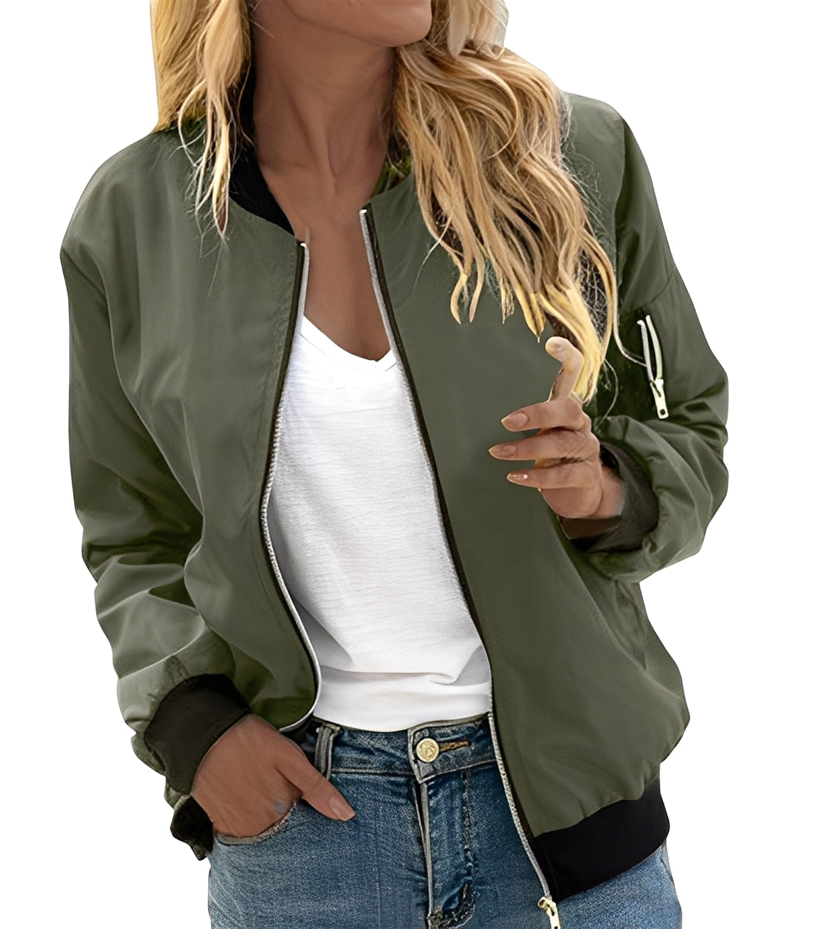 Modische Damen Bomberjacke Komfortabel Stilvoll