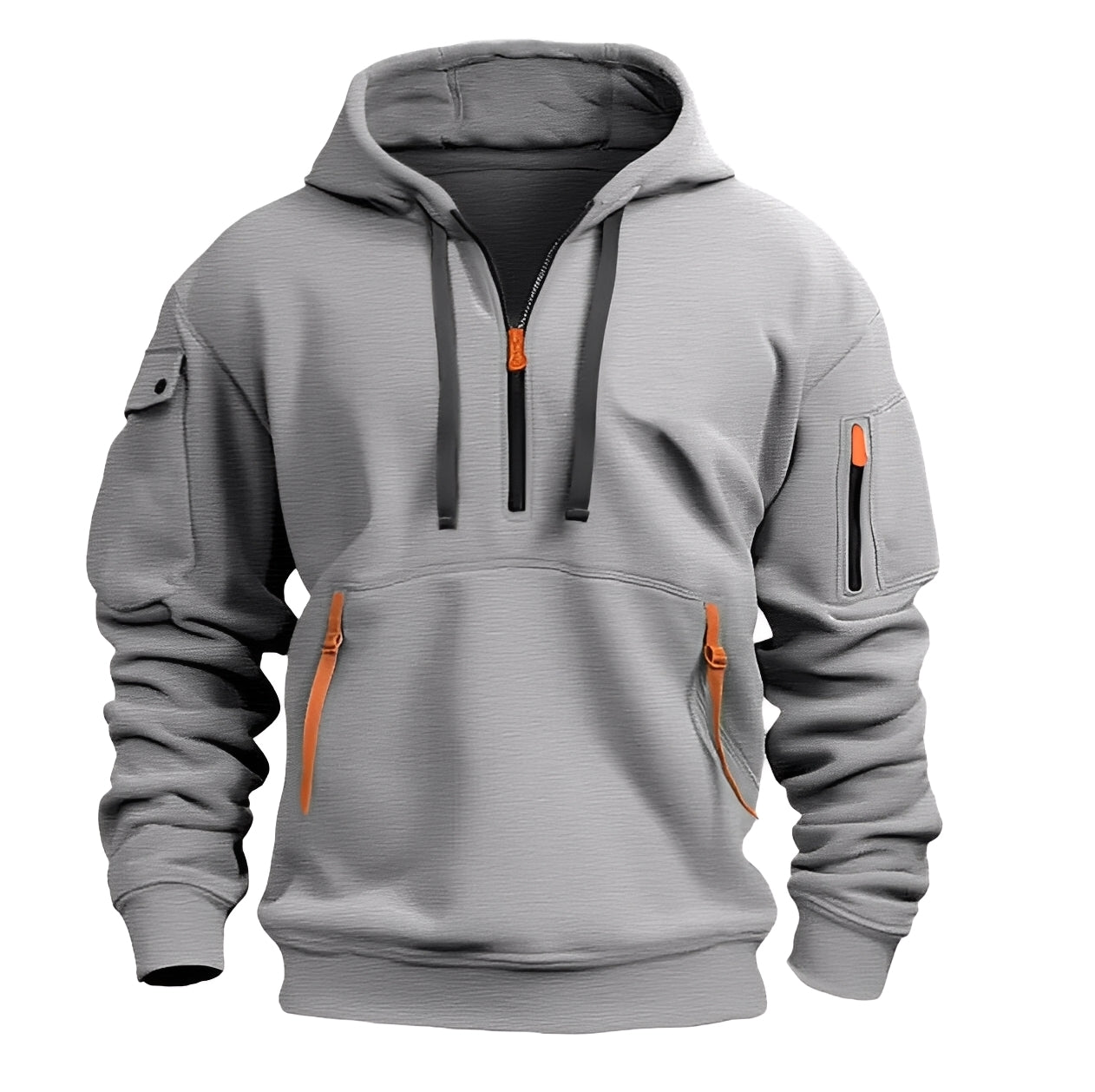 Comfortable men's half-zip hoodie