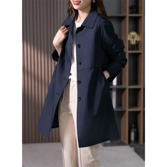 Eleganter Trenchcoat Damen Tailliert Klassisch - IdealeKleiden