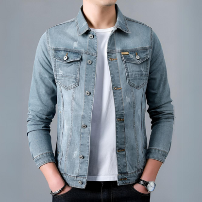 Stylish Men's Denim Jacket Classic Design