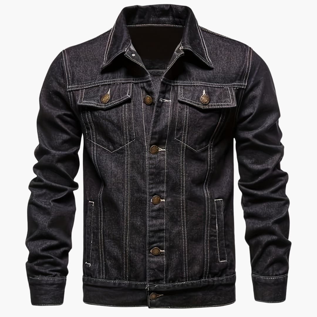Stylish Men's Slim Fit Denim Jacket