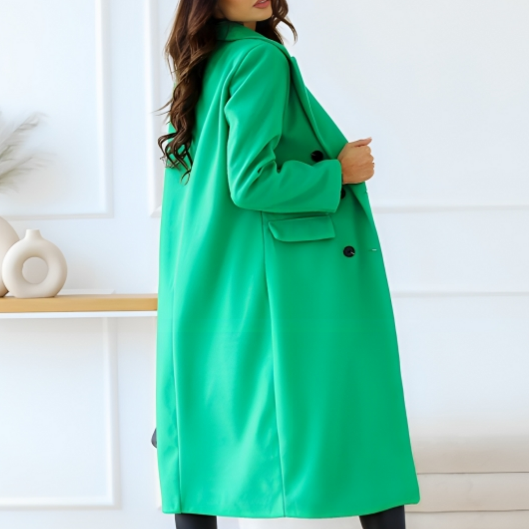 Eleganter Langmantel Oversized Wollmantel Klassisch - IdealeKleiden
