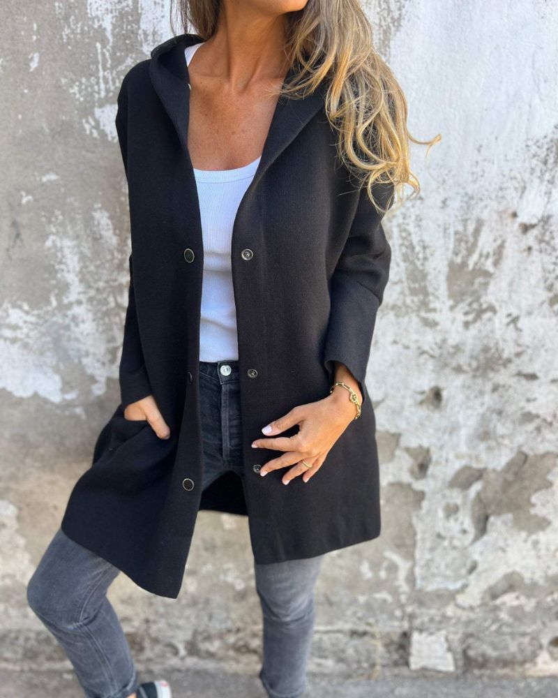 Comfortable Hooded Jacket Casual Style