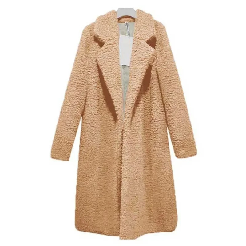 Soft winter coat with a fuzzy look