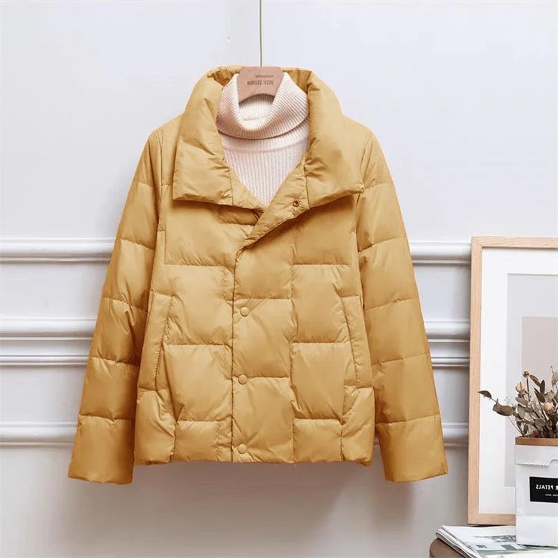 Women's Winter Puffer Jacket | Turtleneck Quilted Jacket