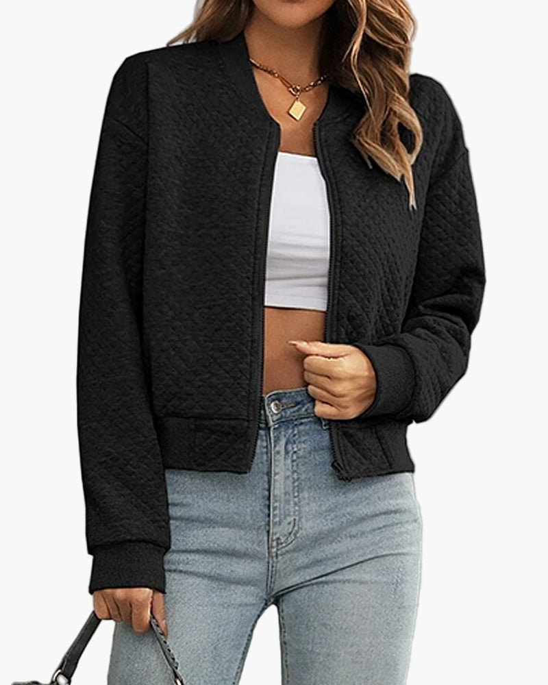 Bomberjacke Stepp-Design Sportlich Freizeitjacke - IdealeKleiden