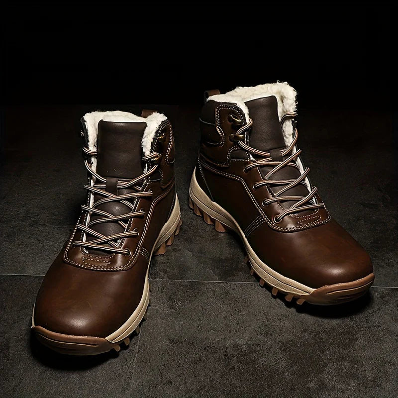 Men's Winter Boots Leather Vintage Style