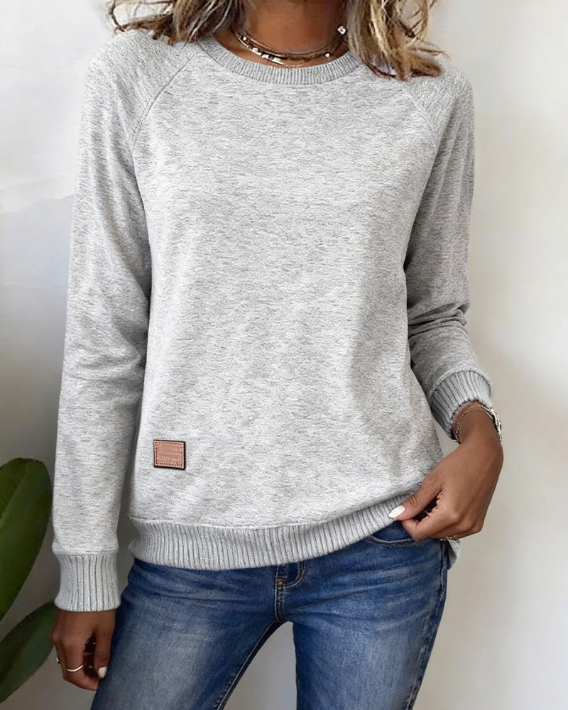Comfortable Crew Neck Casual Sweatshirt