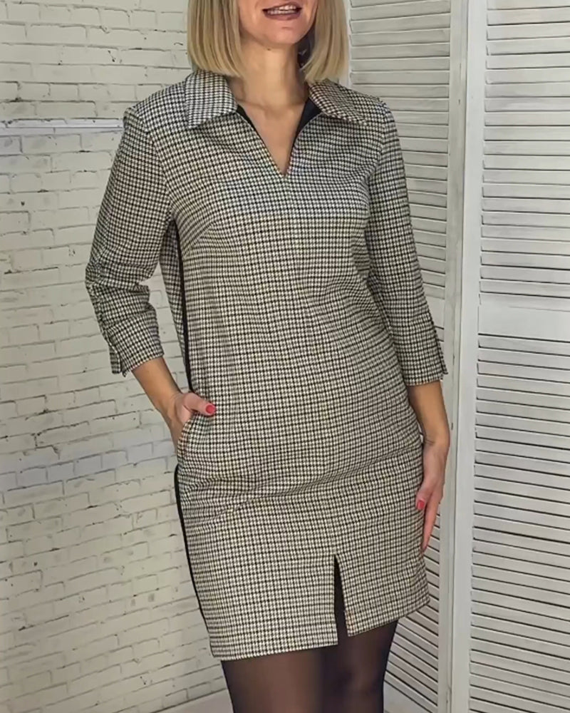 Elegant Evening Dress V-Neck Long Sleeve
