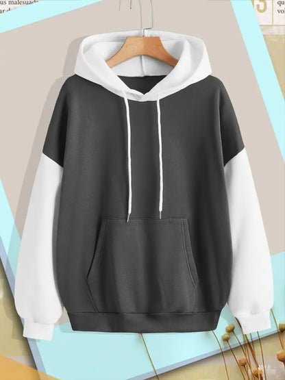 Fashionable Men's Hoodie Contrasting Colors