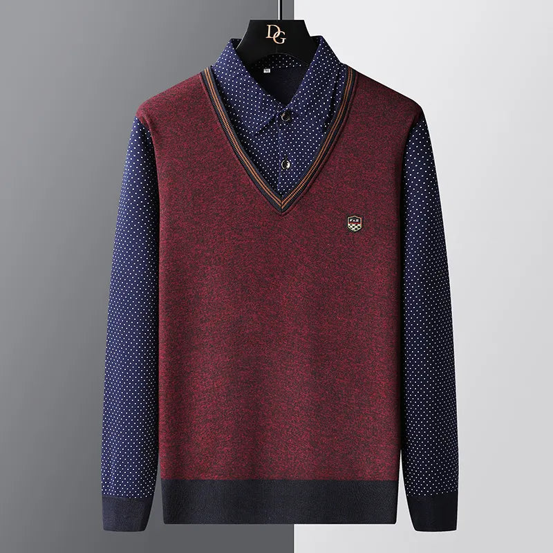 Men's Polo Style Sweater