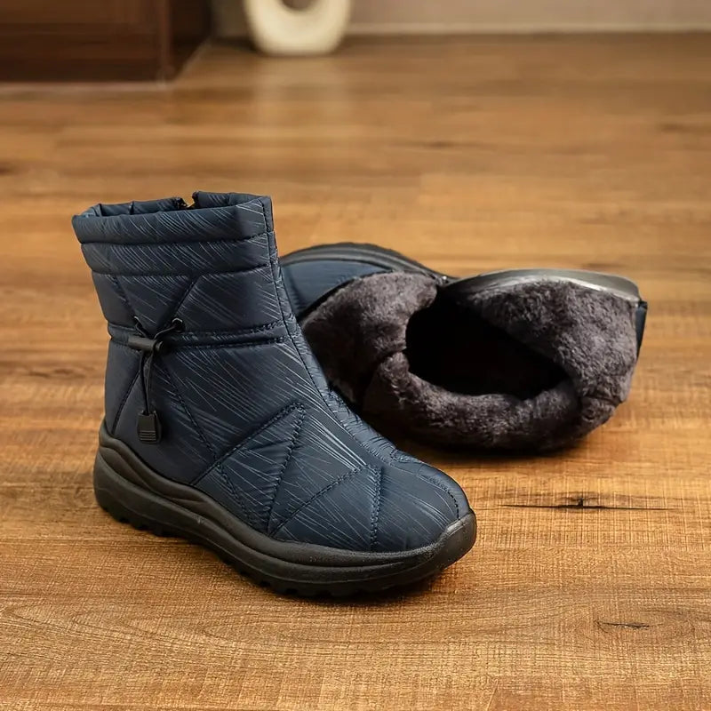 Warm gefütterte Damen Schneestiefel Fleece - IdealeKleiden