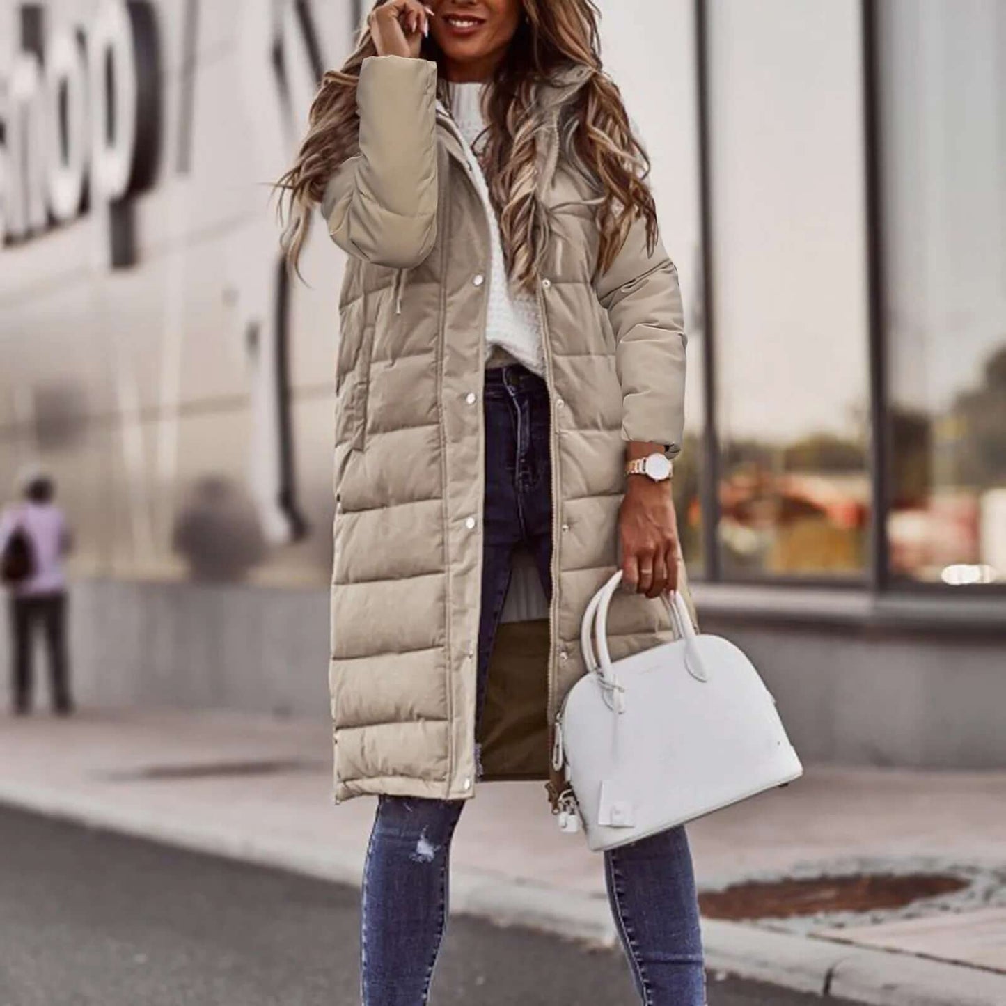 Women's Winter Coat Padded Hood Warm