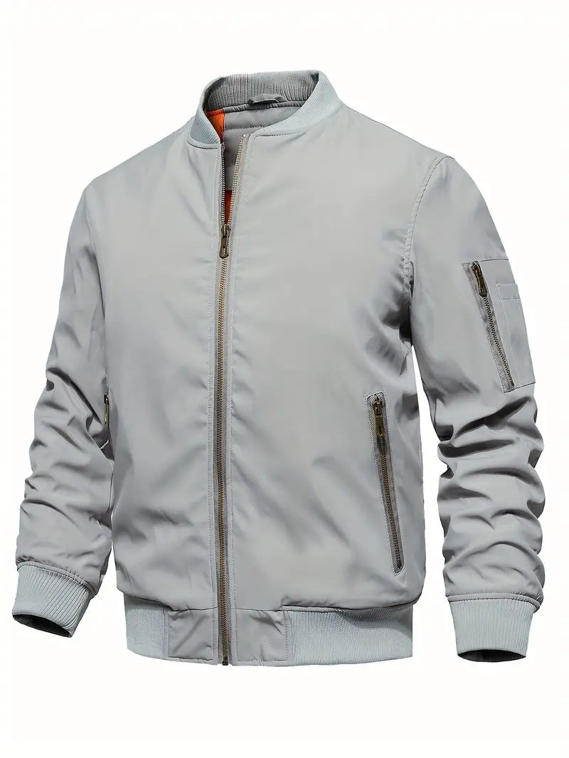Men's Bomber Jacket Elegant Leather Look