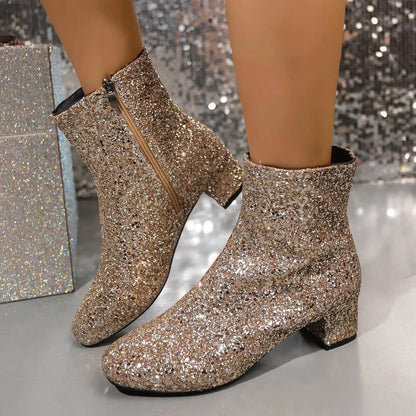 Stylish Women's Ankle Boots Block Heel