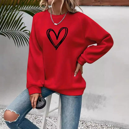 Trendy Women's Crew Neck Long Sleeve Sweatshirt