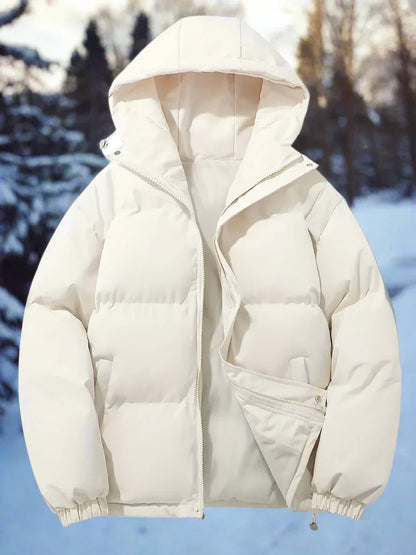 Warm Down Jacket Insulated Quilted with Hood